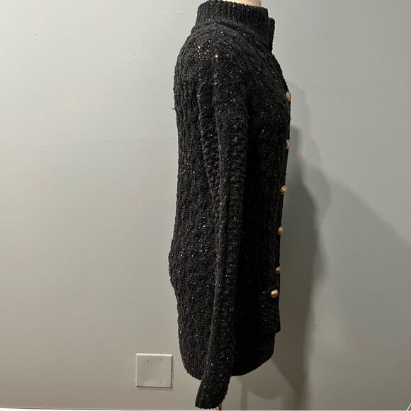 Juicy Couture Wool/Cashmere Chunky Marled Cable Knit Long Cardigan Size Small - Picture 2 of 8